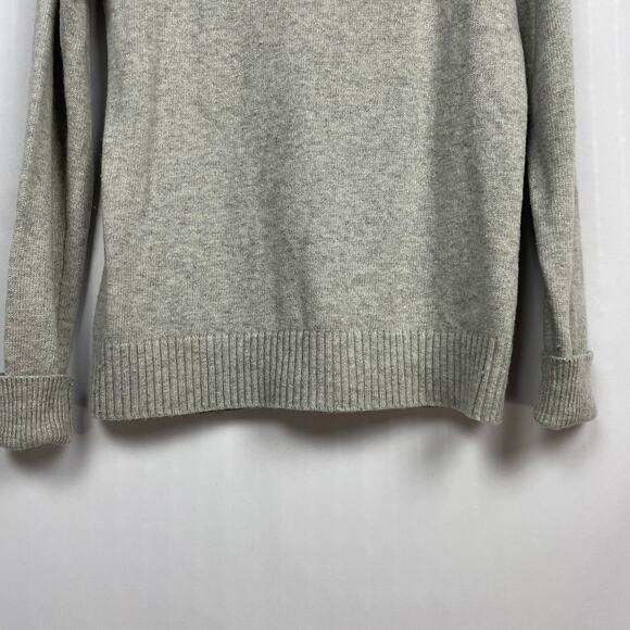 J. Crew Factory Merino Wool Blend Fair Isle Sweater Size S Gray Knit Style E3403 - Picture 11 of 14